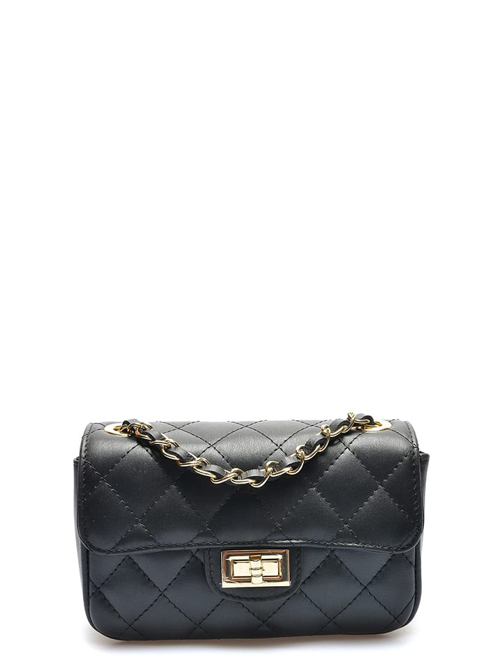 Isabella Rhea Skórzana torebka w kolorze czarnym - 20 x 13 x 6,5 cm rozmiar: onesize