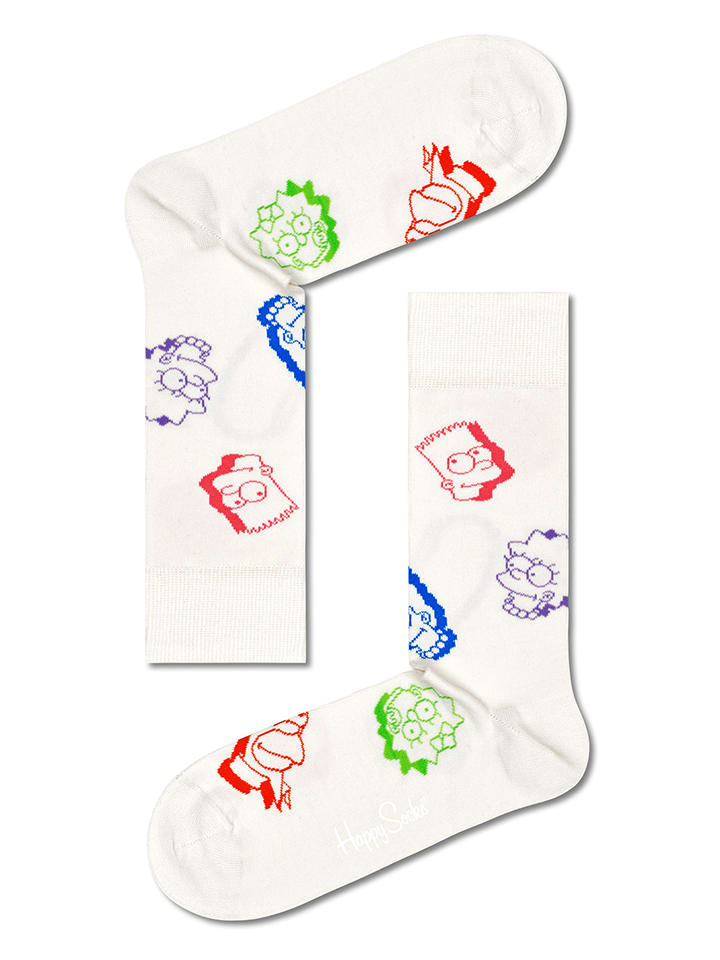 Happy Socks Skarpety w kolorze białym rozmiar: 36-40