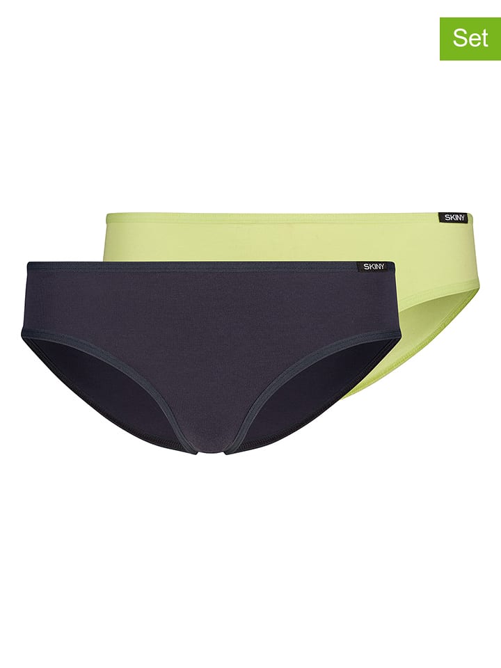 Skiny Majtki (2 pary) w kolorze granatowo-jasnozielonym rozmiar: 140