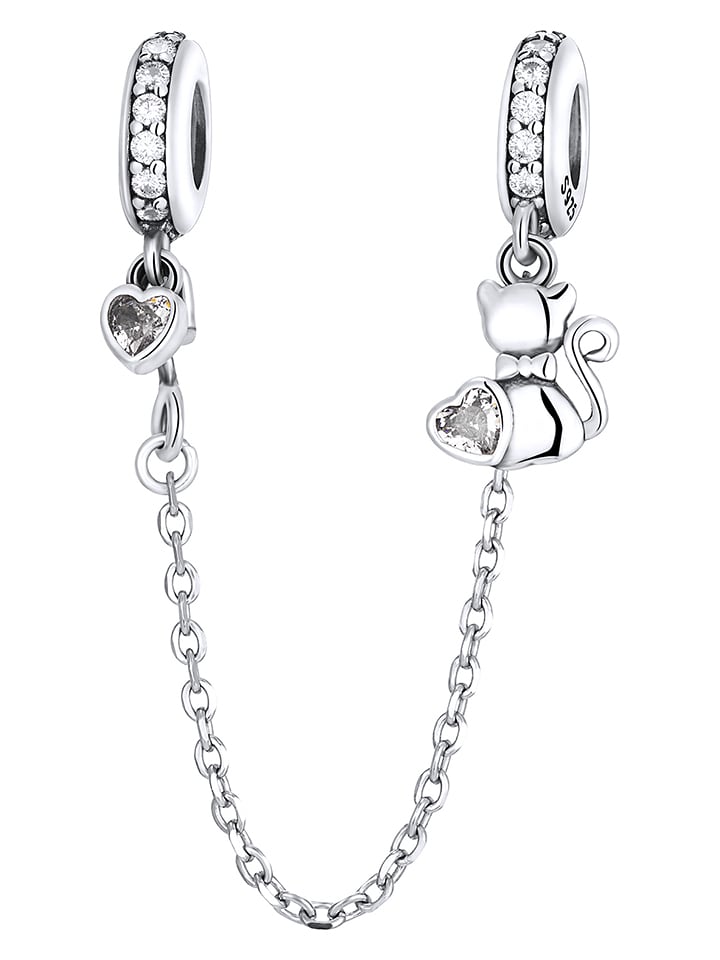 Srebrny łańcuszek z cyrkoniami