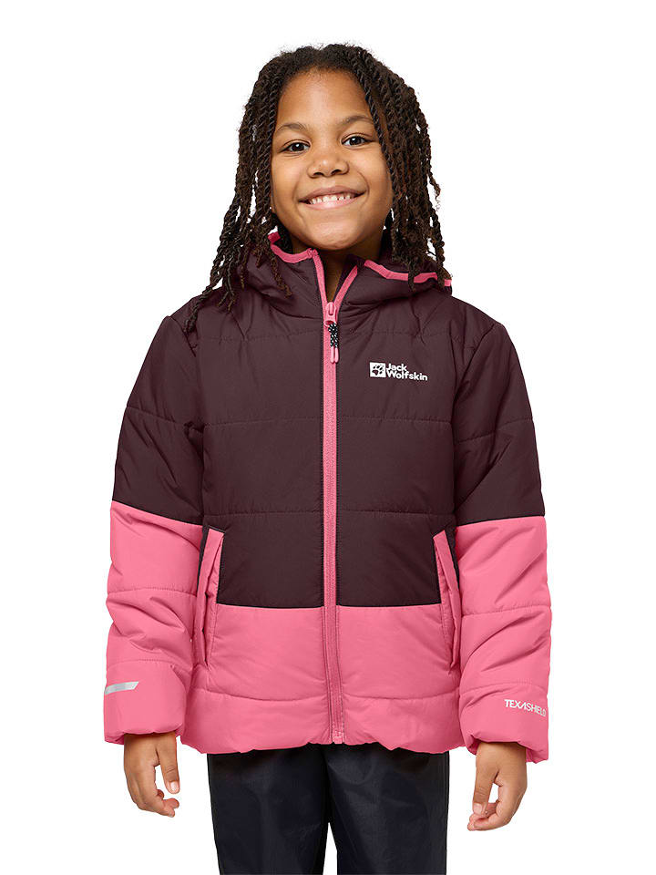 Jack Wolfskin Kurtka pikowana "Two Hills" w kolorze czerwono-różowym rozmiar: 164