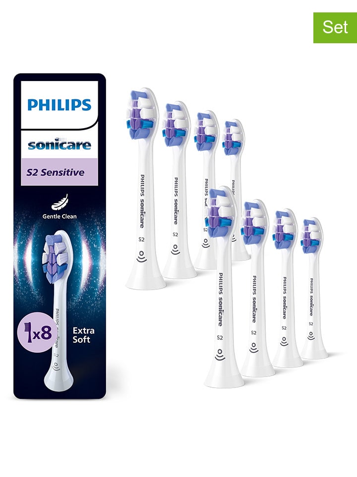 PHILIPS sonicare Wymienne końcówki (8 szt.) "Sensitive" w kolorze białym rozmiar: onesize