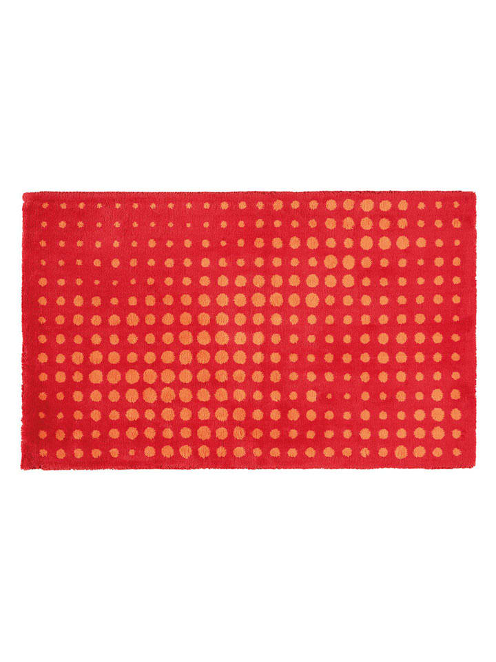 Egeria Dywanik łazienkowy "Dot" w kolorze czerwono-pomarańczowym rozmiar: 70x120 cm