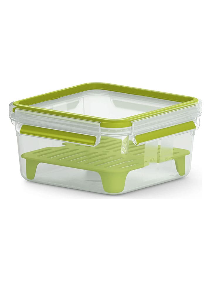Emsa Pojemnik "Clip & Go" w kolorze zielonym na kanapki - 1,3 l rozmiar: onesize