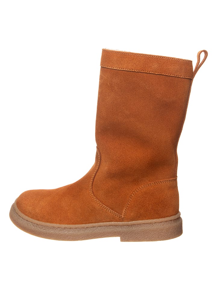 kmins Skórzane kozaki zimowe w kolorze jasnobrązowym rozmiar: 34