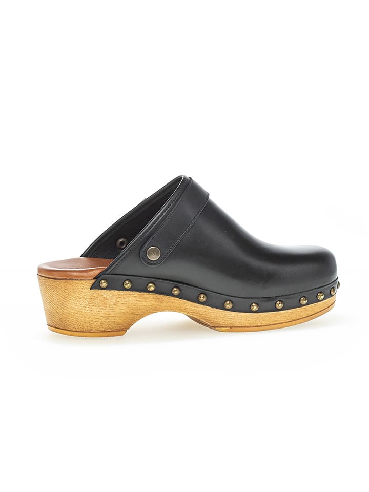 Gabor Skórzane chodaki w kolorze czarnym rozmiar: 36