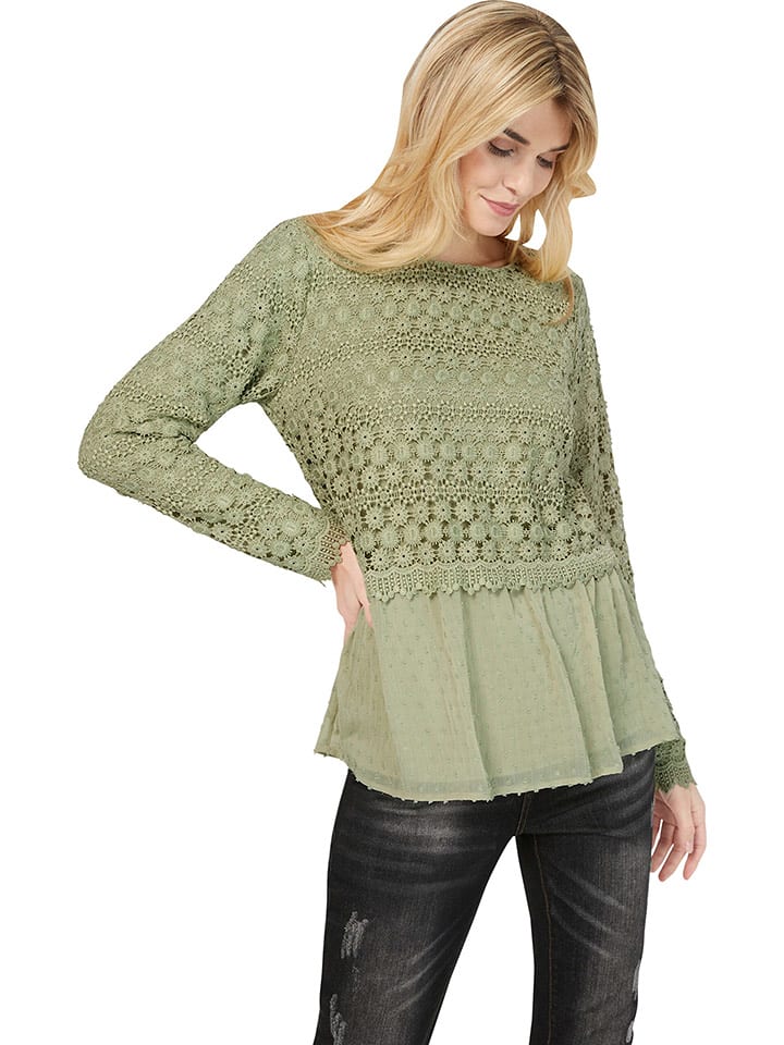 Heine Bluzka w kolorze khaki rozmiar: 48