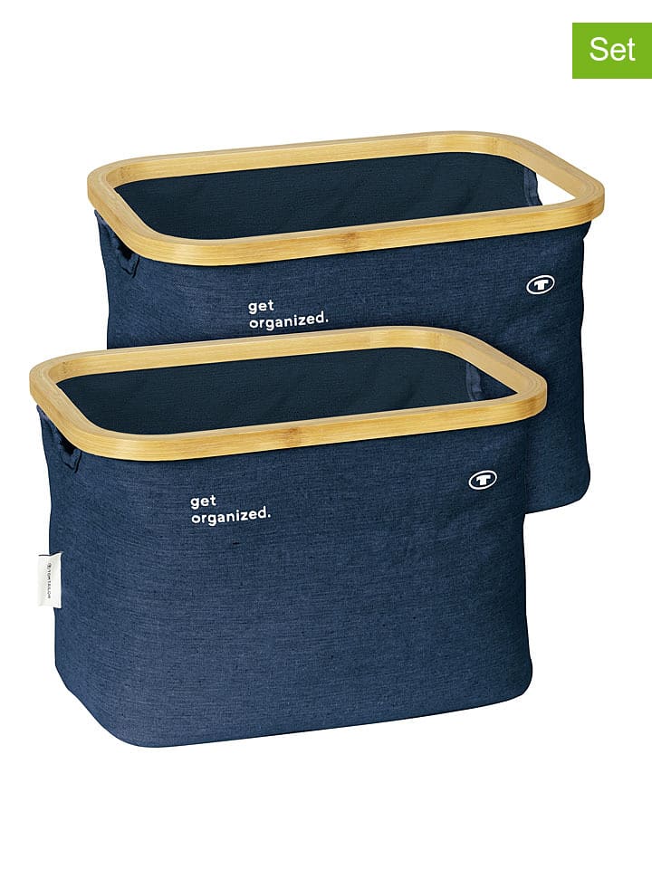 Tom Tailor Kosze (2 szt.) w kolorze granatowym - 38 x 26 x 26 cm rozmiar: onesize