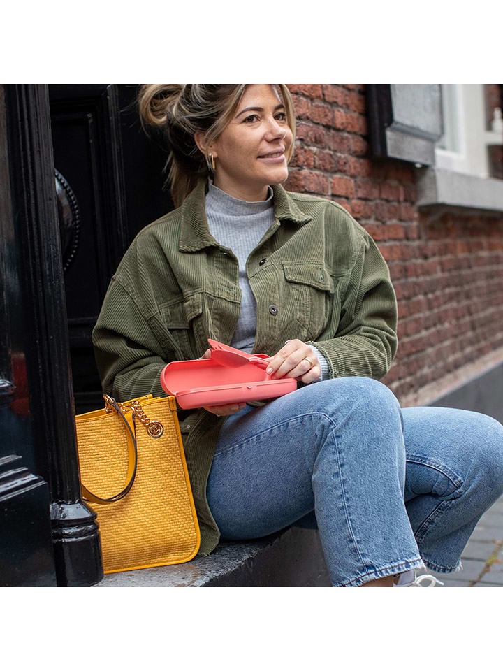 koziol Pojemniki (2 szt.) "Klikk" w kolorze koralowym na sztućce - d?. 24 cm rozmiar: onesize