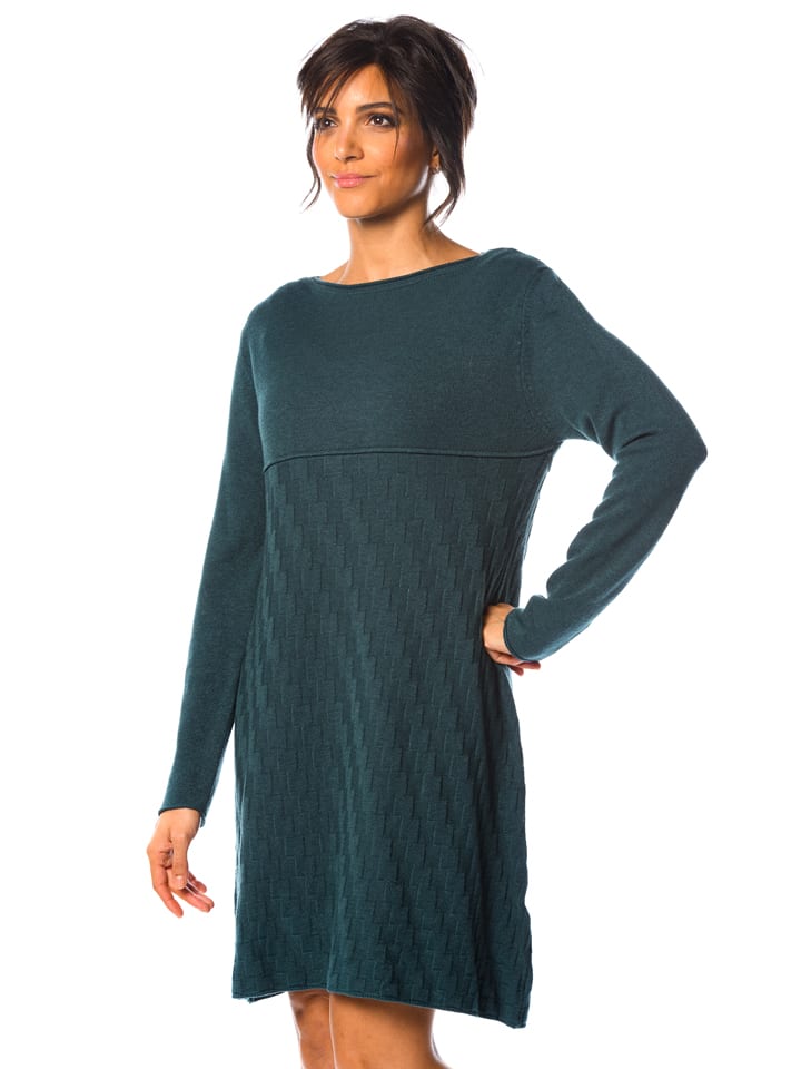 So Cachemire Sukienka dzianinowa "Hindy" w kolorze morskim rozmiar: XL