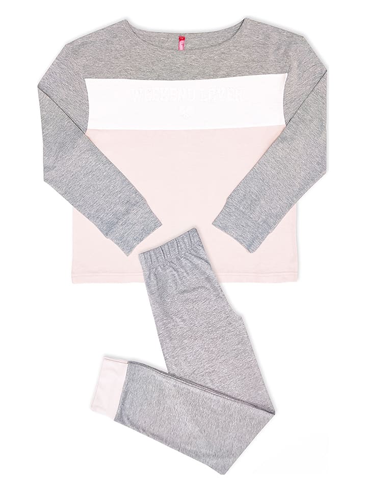 Lina Pink Piżama w kolorze jasnoróżowo-szarym rozmiar: 152