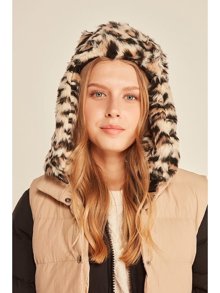 WINTERLAND Czapka w kolorze beżowo-czarnym rozmiar: onesize