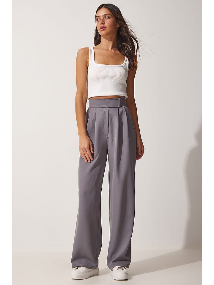 Happiness Istanbul Spodnie w kolorze szarym rozmiar: 38