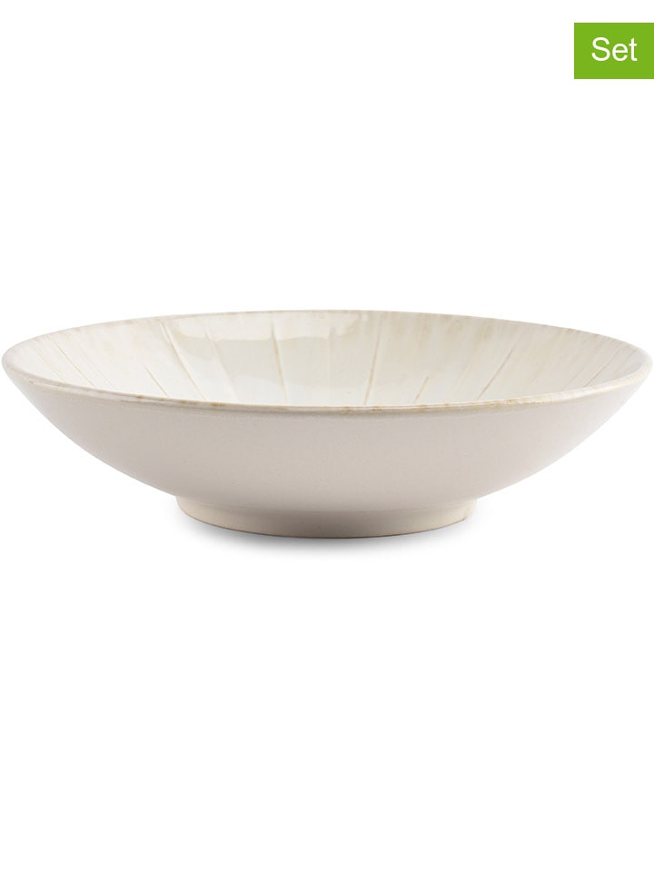 Salt and Pepper Miski (4 szt.) "Eclipse" w kolorze beżowo-biało-zielonym - wys. 6 x Ø 24,5 cm rozmiar: onesize