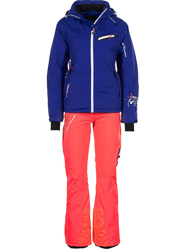 Peak Mountain 2-częściowy zestaw narciarski w kolorze fioletowo-koralowym rozmiar: L