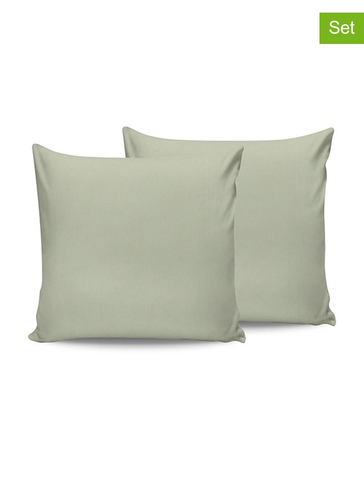 Elizabed Poszewki renforcè (2 szt.) w kolorze miętowym na poduszkę rozmiar: 80x80 cm