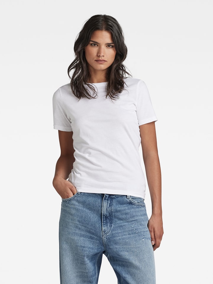 G-Star Koszulka "Core" w kolorze białym rozmiar: M