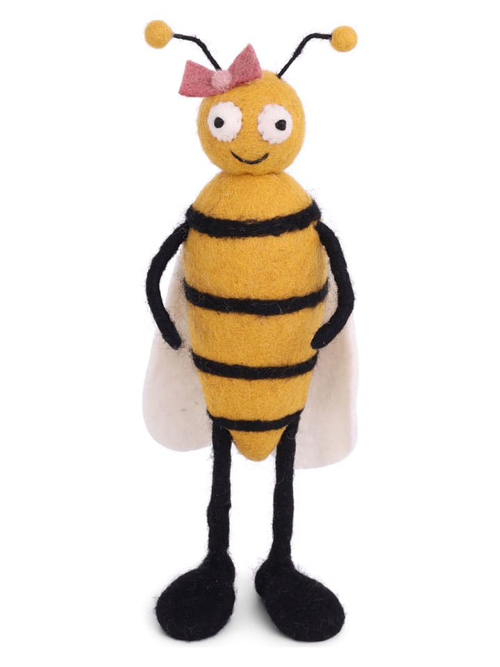 Gry & Sif Figurka dekoracyjna "Girl Bee" w kolorze żółto-czarnym - dł. 27 cm rozmiar: onesize