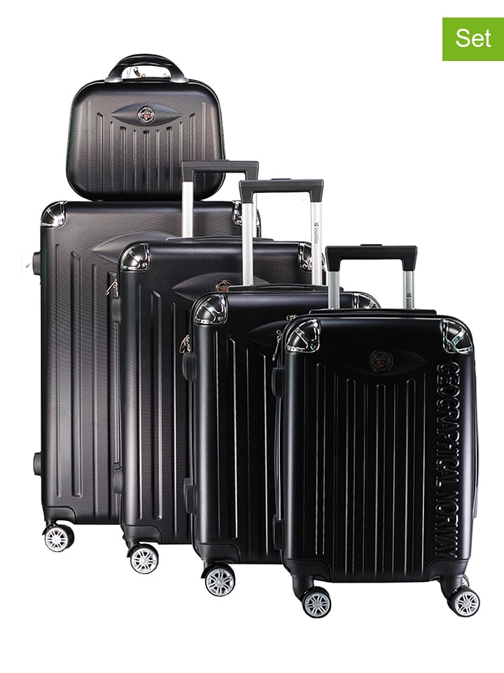 Geographical Norway Walizki (5 szt.) "Softlessee" w kolorze czarnym rozmiar: onesize