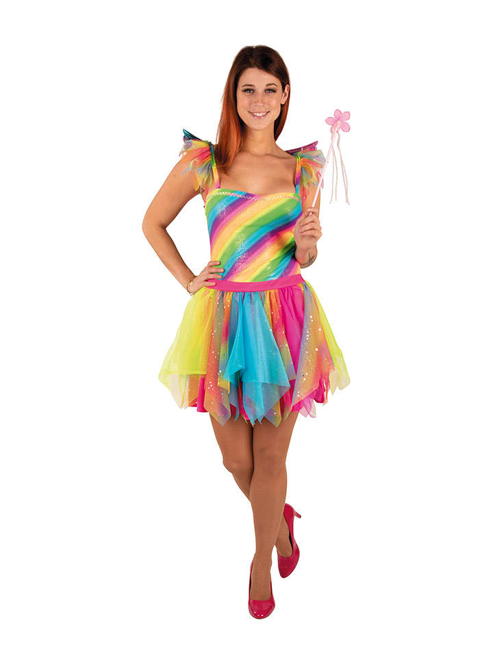 Rubie`s Sukienka kostiumowa "Rainbow fairy" ze wzorem rozmiar: 38