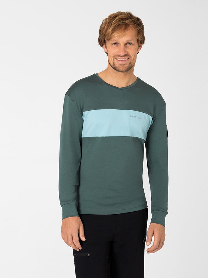 super.natural Koszulka funkcyjna "Gravier" w kolorze zielono-błękitnym rozmiar: XXL