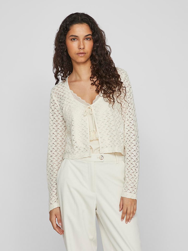 Vila Kardigan w kolorze kremowym rozmiar: XS