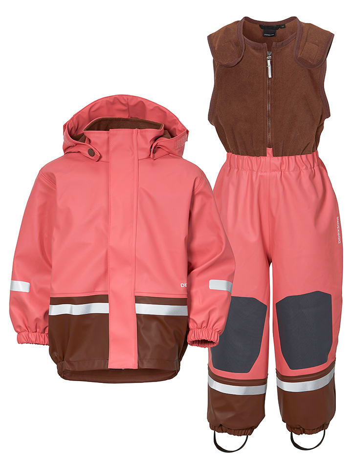 Didriksons 2-częściowy zestaw przeciwdeszczowy "Boardman" w kolorze koralowym rozmiar: 140