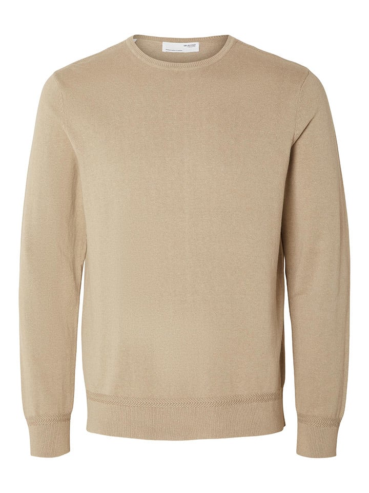 SELECTED HOMME Sweter "Dan" w kolorze beżowym rozmiar: S