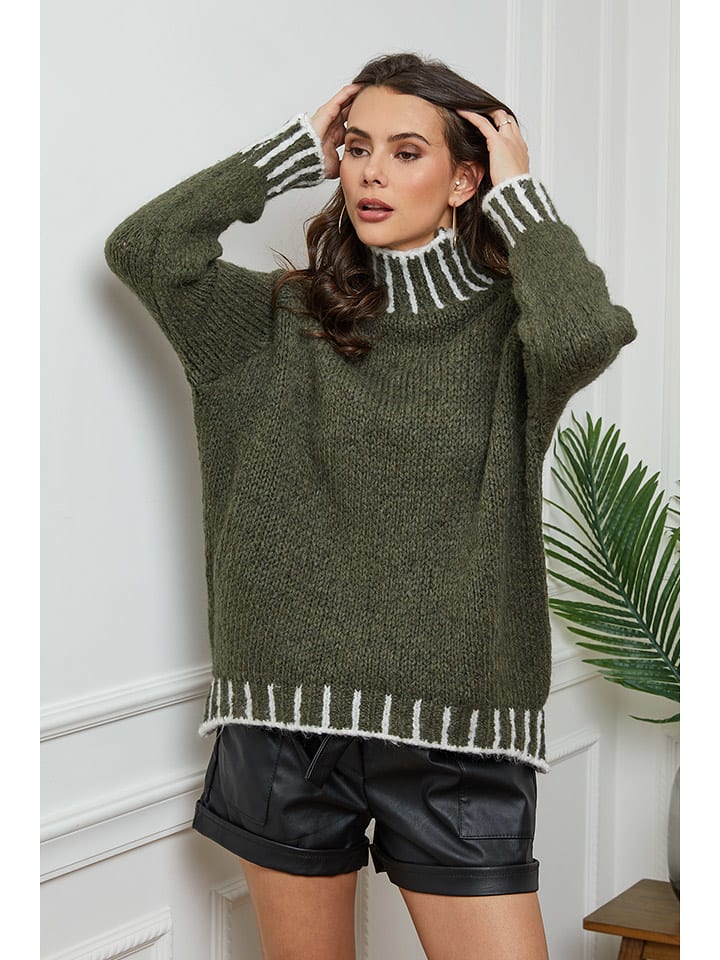 So Cachemire Sweter "Alioth" w kolorze khaki rozmiar: S