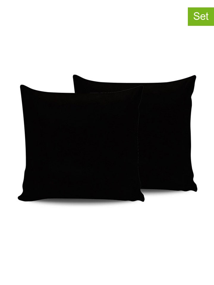 Elizabed Poszewki renforcè (2 szt.) w kolorze czarnym na poduszkę rozmiar: 50x70 cm