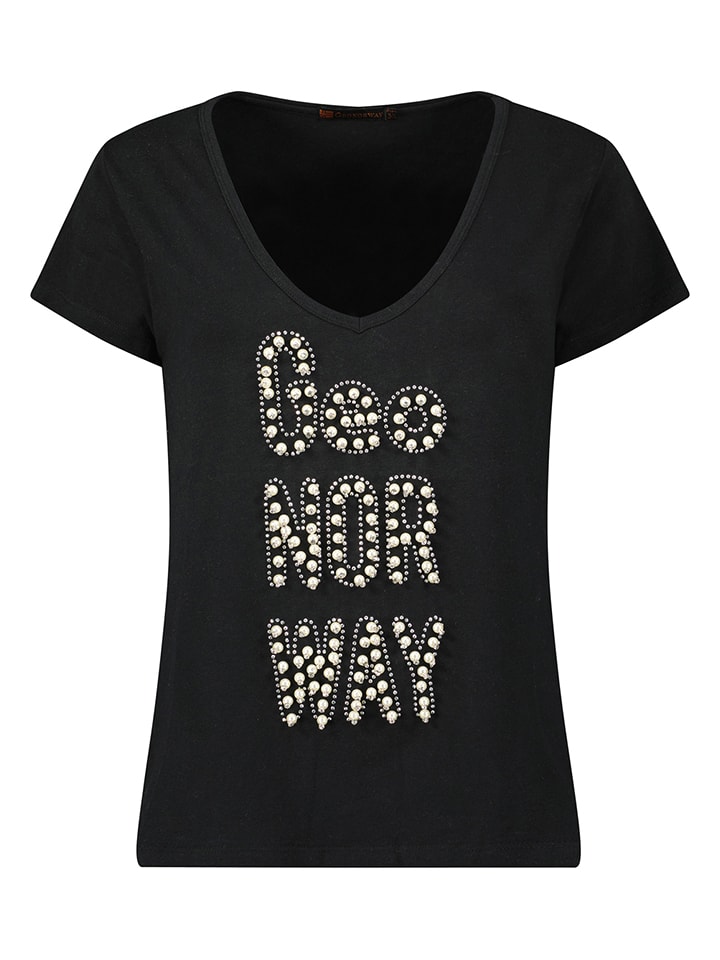 Geographical Norway Koszulka "Jaelle" w kolorze czarnym rozmiar: L