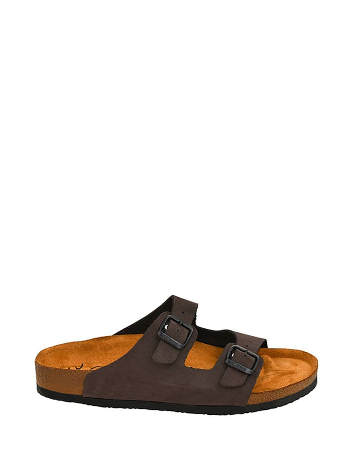 Moosefield Skórzane klapki w kolorze brązowym rozmiar: 37