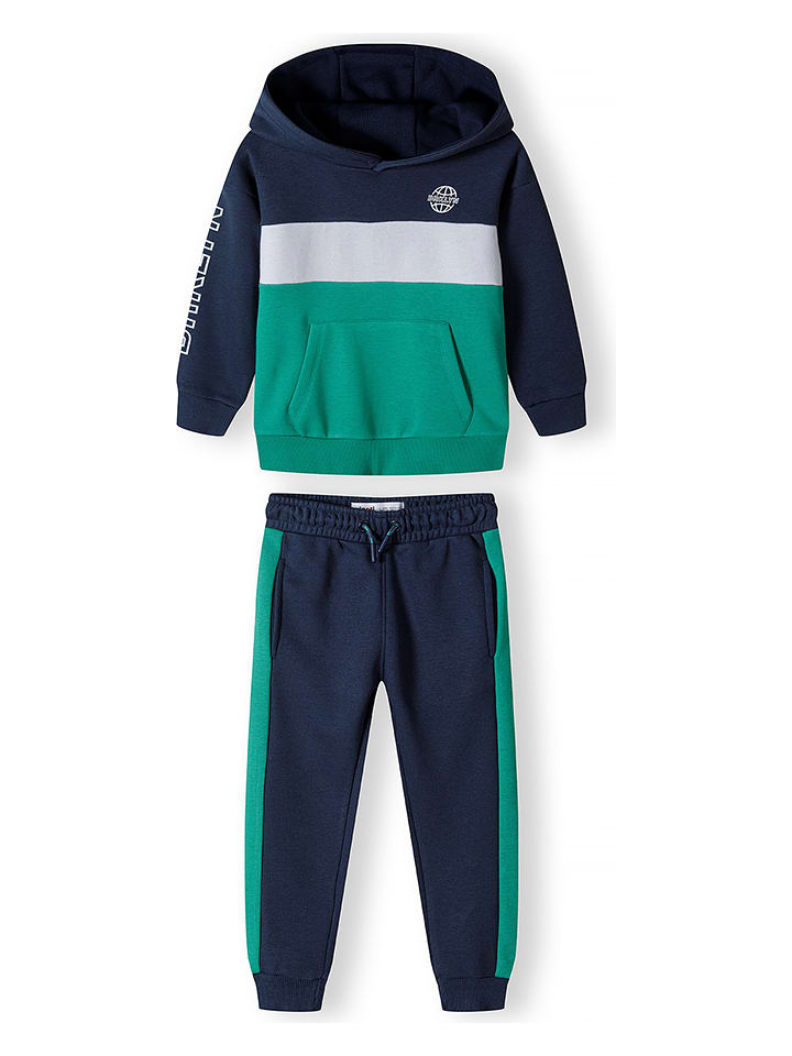 Minoti 2-częściowy zestaw w kolorze granatowo-zielonym rozmiar: 116/122