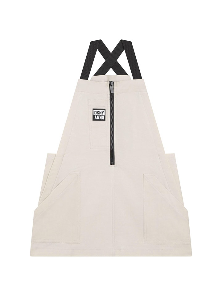 DKNY Sukienka-ogrodniczka w kolorze beżowym rozmiar: 104