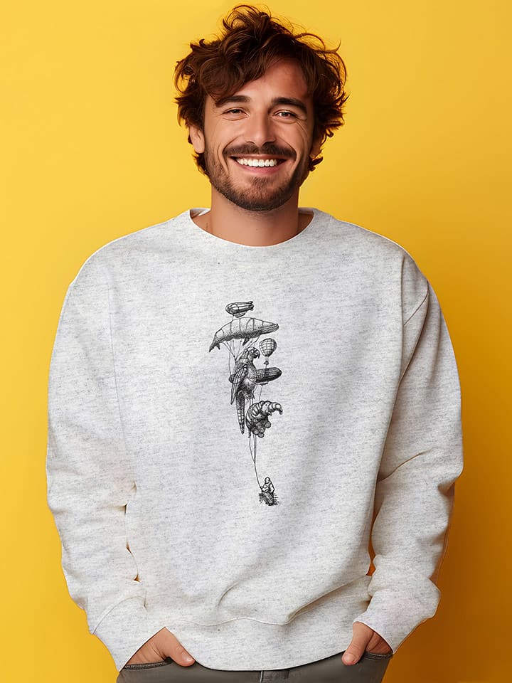 WOOOP Bluza "Helium Menagerie" w kolorze jasnoszarym rozmiar: XL