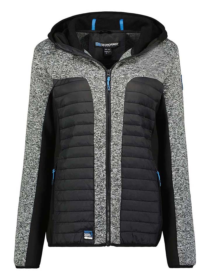 Geographical Norway Kurtka polarowa "Taquese" w kolorze czarno-szarym rozmiar: 140