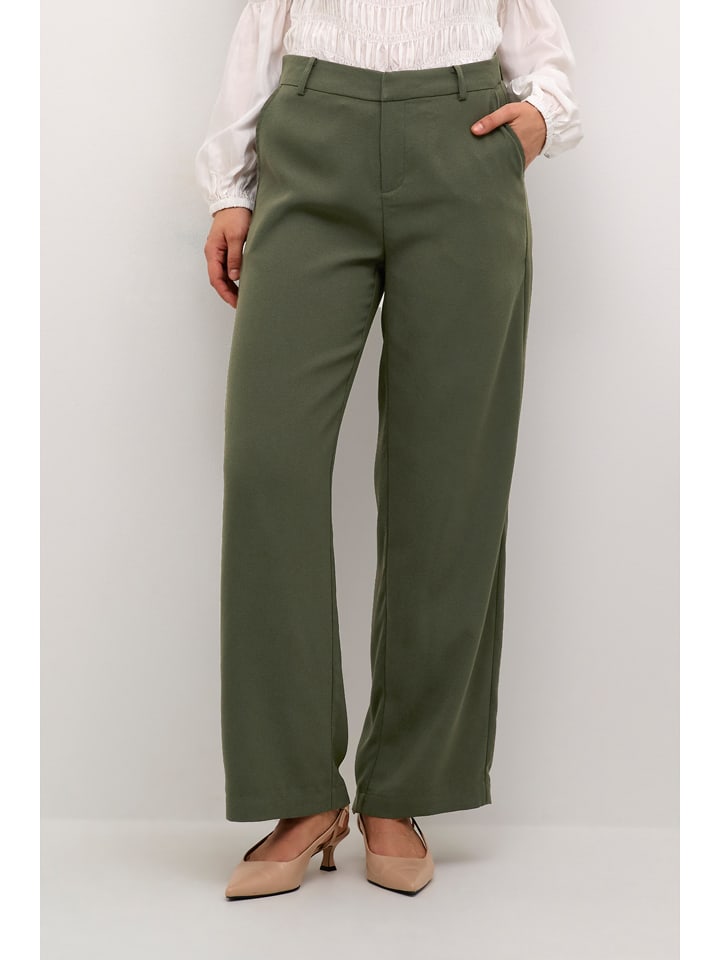 Kaffe Spodnie "Cocamia" w kolorze khaki rozmiar: 36