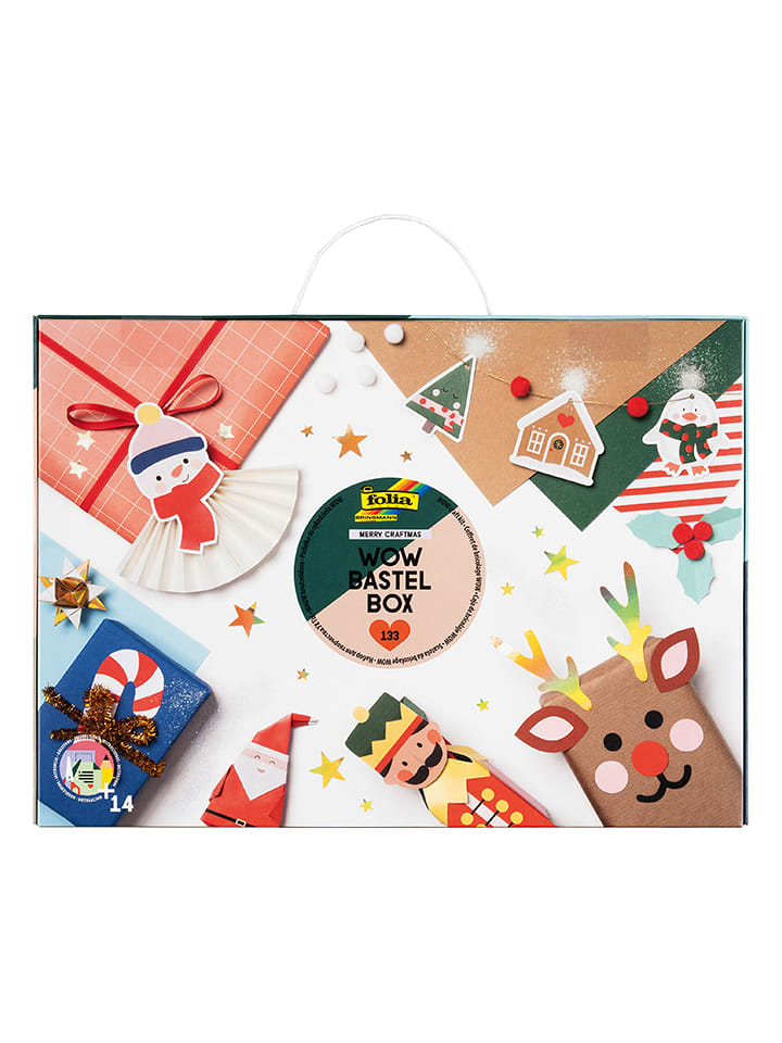 folia PAPER 133-częściowy kalendarz adwentowy "Oh Deer" w kolorze czerwonym rozmiar: onesize