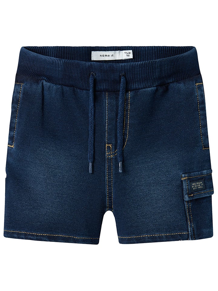 name it Szorty dżinsowe "Ryan" w kolorze granatowym rozmiar: 98