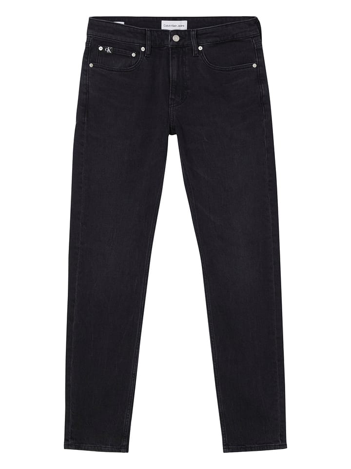CALVIN KLEIN JEANS Dżinsy - Tapered fit - w kolorze czarnym rozmiar: W32/L34