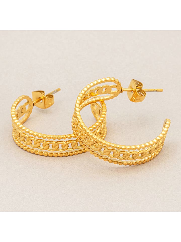 LA CHIQUITA Pozłacane kolczyki-półkreole rozmiar: onesize