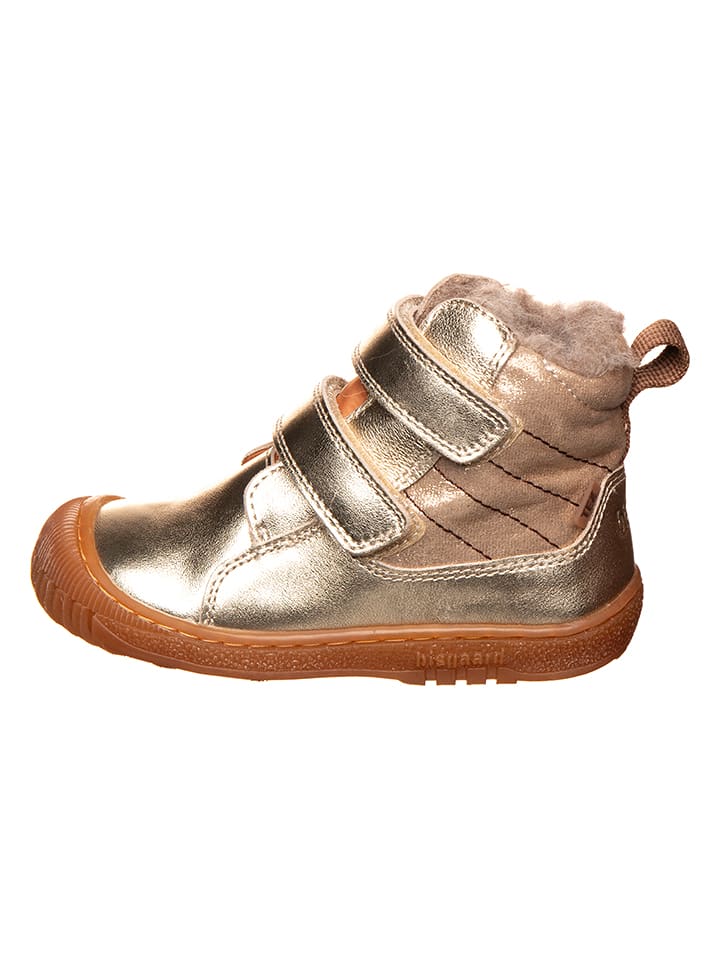 bisgaard Skórzane botki w kolorze złotym rozmiar: 22