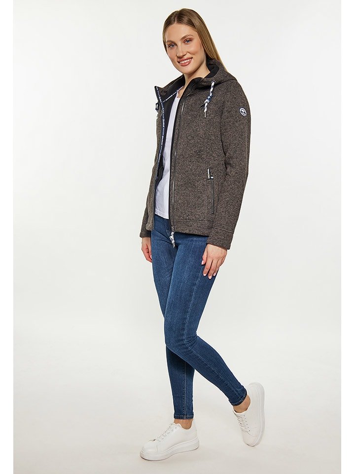 Schmuddelwedda Dzianinowa kurtka polarowa w kolorze szarym rozmiar: XL