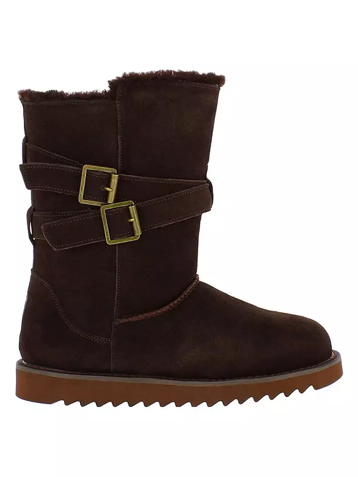 NICEBAY Skórzane kozaki zimowe "Mells Waterproof" w kolorze brązowym rozmiar: 40