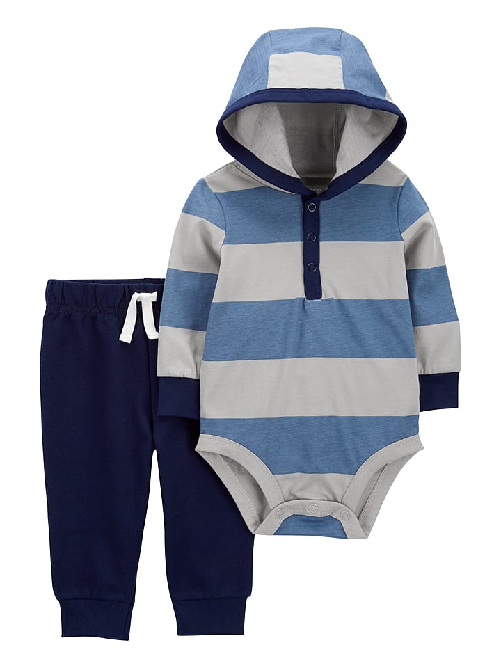 2-częściowy zestaw w kolorze granatowo-szarym