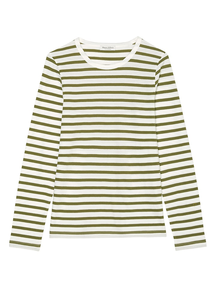 Marc O'Polo Koszulka w kolorze biało-oliwkowym rozmiar: XXL