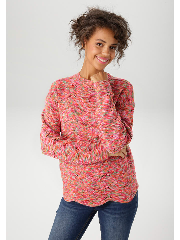 Aniston Sweter w kolorze różowo-zielonym rozmiar: 36