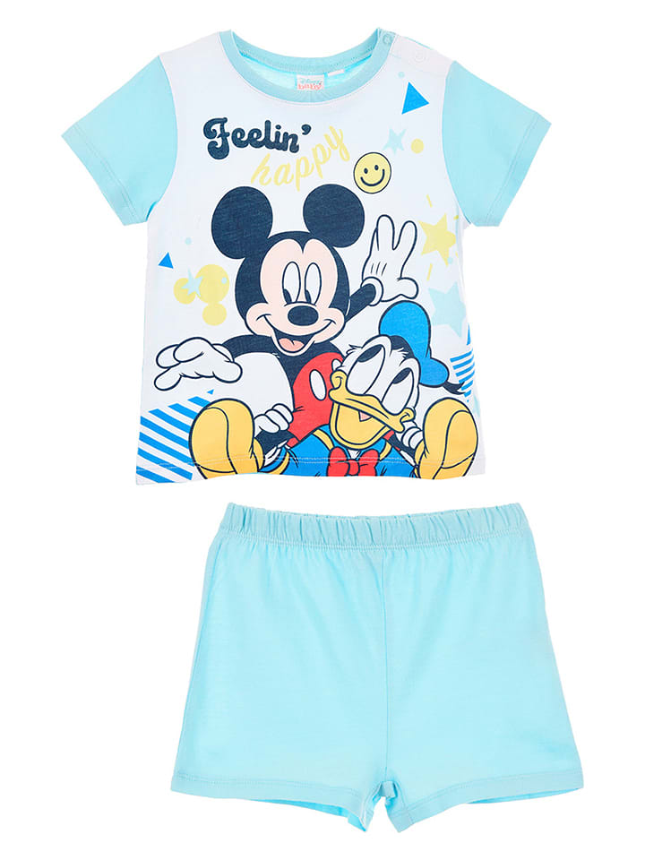 Disney Mickey Mouse Piżama "Mickey" w kolorze błękitnym rozmiar: 86