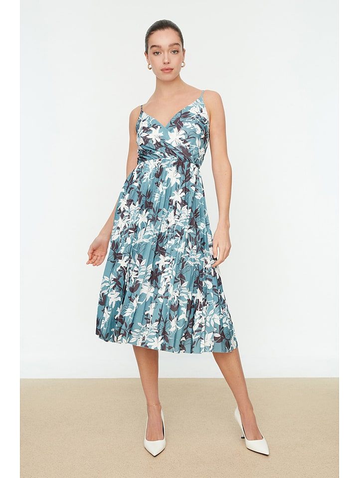 trendyol Sukienka w kolorze niebiesko-białym rozmiar: S