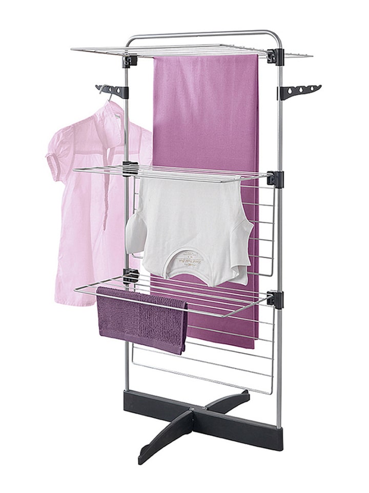 metaltex Suszarka "Thunder" w kolorze srebrnym na pranie - 58 x 123 x 55 cm rozmiar: onesize